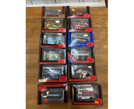 Selection of assorted boxed bus models 