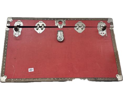 Vintage red trunk 