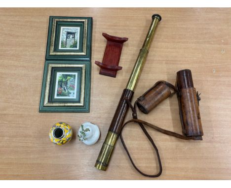 Selection of collectables includes Ross London telescope etc 