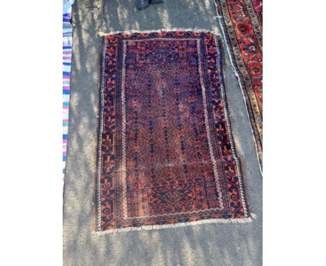 Vintage Persian Rug measures approximately 50 x 32.5 inches