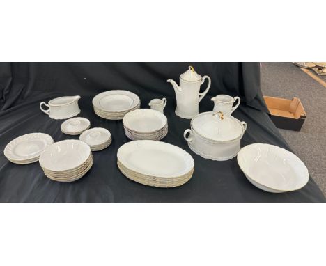 Part German pottery dinner and tea service 