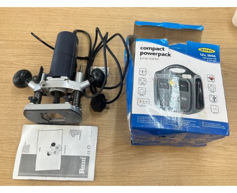 Fern FBF - 6E router and a compact power pack jump starter, both untested