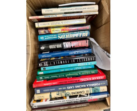 Selection of Motoring/ motor sport books includes Bob Judo Formula one, Blue birds etc