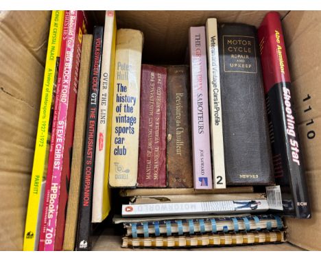 Selection of Motoring/ motor sport books includes Abe Aamidor shooting star, The grand prix etc