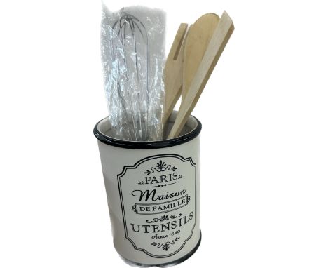 15 new in box Besp Oak utensil holder with 4 utensils