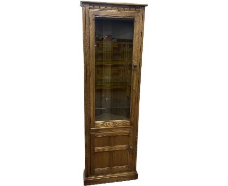 Ercol corner cabinet measures approximately 77 inches tall 17 inches depth 24 inches wide