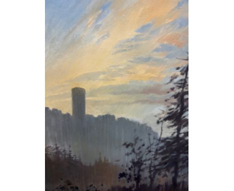 Framed Michael Turner original oil on canvas depicting a landscape scene, signed Michael Turner 62. Canvas measures approxima