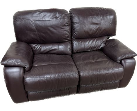 Two seater leather sofa 42 inches depth 66 inches wide 40 inches tall