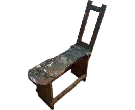 Wooden artist easel bench 