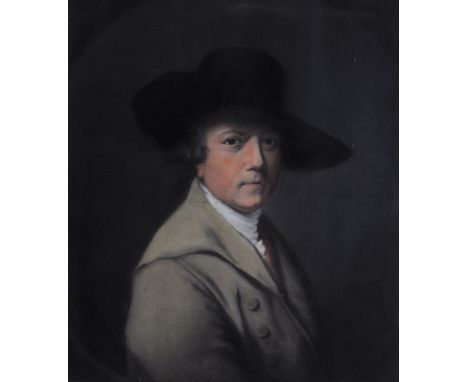  After Joseph Wright of Derby (1734-1797)  A Portrait of the Artist  Pastel  44 x 39 cm. (17 1/4 x 15 3/8 in) 