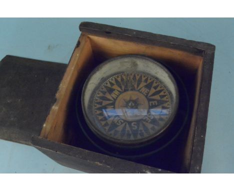 A boxed ships compass