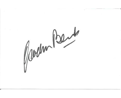 Gordon Banks signature piece. Small 6x4 white card. Gordon Banks OBE (30 December 1937 – 12 February 2019) was an English pro