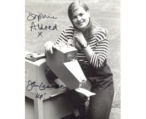 Doctor Who. 8x10 photo from Doctor Who signed by actress Sophie Aldred who played Ace and John Leeson as K-9. Good Condition.
