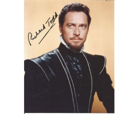 Richard Todd signed 8x10 colour portrait photo. Good Condition. All autographs are genuine hand signed and come with a Certif