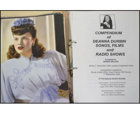 A collection of assorted vintage Hollywood / Film memorabilia. Mostly relating to Deanna Durbin, including a signed photograp