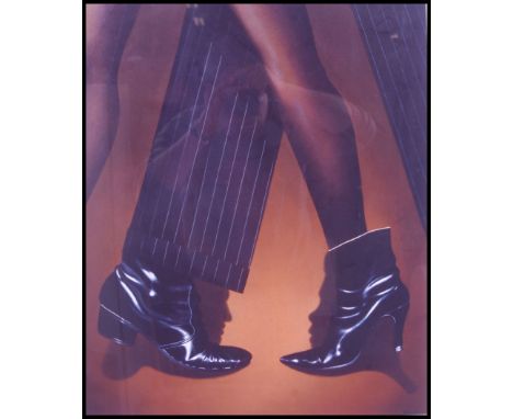 A framed and glazed limited edition 3 / 50 print by Nick Cudworth Titled ' If Shoes Could Talk ' signed and numbered in penci