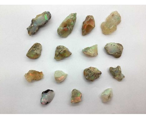 Eight Unmounted Rough Opal in Matrix Specimens, irregular; Together with A Collection of Assorted Rough Opal in Matrix Specim