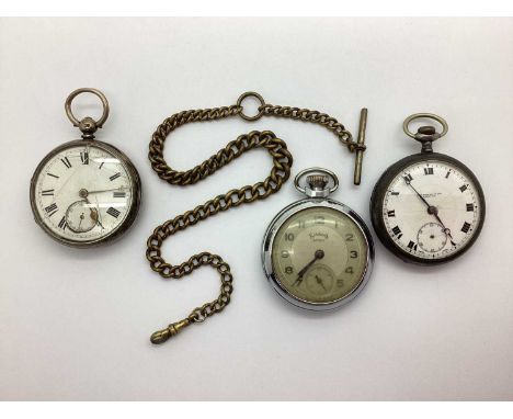 A Chester Hallmarked Silver Cased Openface Pocket Watch, the signed dial with black Roman numerals and seconds subsidiary dia