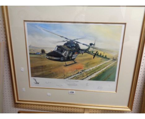David Gibbings: a gilt framed signed limited edition coloured print entitled 'Putting the Record Straight' - numbered 616/850