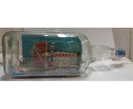 A vintage ship in a bottle