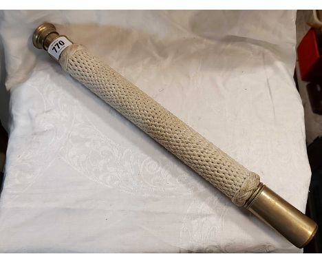 An Army &amp; Navy Stores single draw telescope with rope twist binding