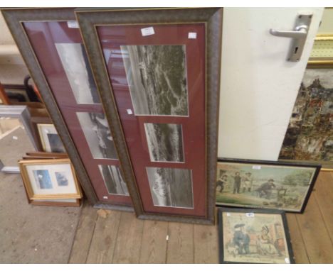 A framed antique comical coloured print entitled 'Smoking a Parson' and another satirical similar entitled 'A Floorer' - sold