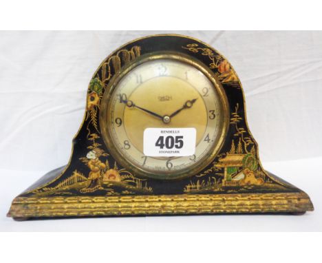 A small vintage Chinoiserie cased timepiece with Smith's Electric movement - sold as a collectors' item only