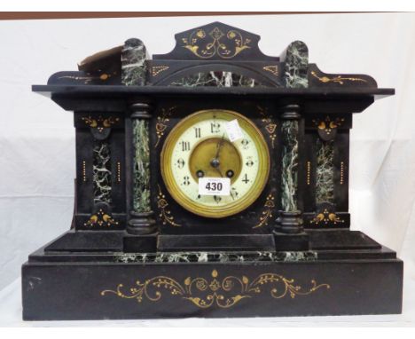 A vintage Garrard oak cased mantel clock with eight day chiming movement - sold with a Smiths Bakelite cased mantel clock a/f