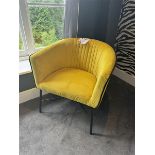 Yellow suede chair