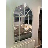 Wall mounted arched mirror
