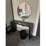 Wooden framed dressing table with 2 mirrors & stool
