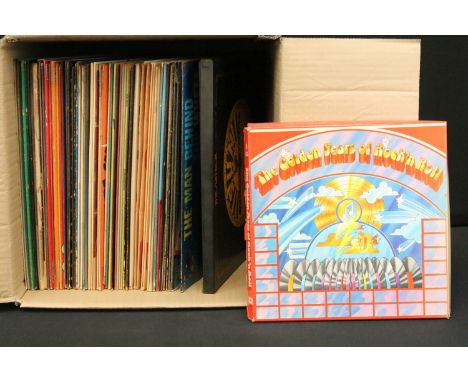 Vinyl - Over 50 UK &amp; US pressing Rockabilly / Rock N Roll compilation LPs on labels including Sun, Starday, Lost Moment, 