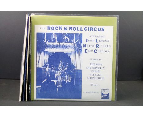 Vinyl - 5 Rolling Stones and related albums to include: The Rock &amp; Roll Circus (original 1974 private pressing on Phonygr