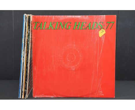 Vinyl - 9 Talking Heads LPs and 1 12" to include 77, More Songs About Buildings And Food, Fear of Music, Remain In Light, Spe