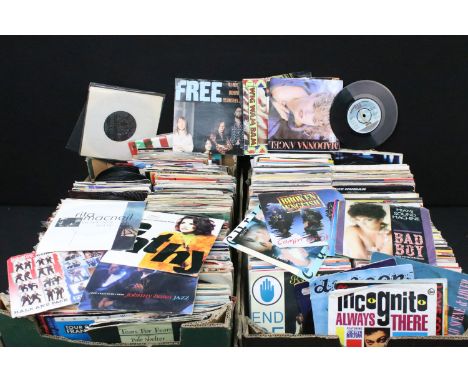 Vinyl - Approx 900 Rock &amp; Pop 7" singles mainly from the 1970s to include Madonna, Genesis, Bruce Springsteen, Free, Davi