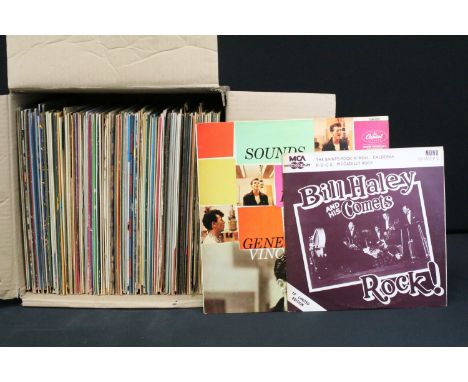 Vinyl - Over 85 UK / EU pressing Rock N Roll / Rockabilly LPs to include Gene Vincent x 11, Bo Diddley, Fats Domino, Jerry Wi