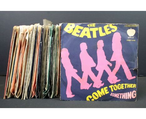 Vinyl - 50 7” singles to include: 20 The Beatles and related including: Come Together (Italian with P/S), Hey Jude (Italian w