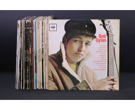 Vinyl - Approx 35 Bob Dylan LPs spanning his career. Vg overall 