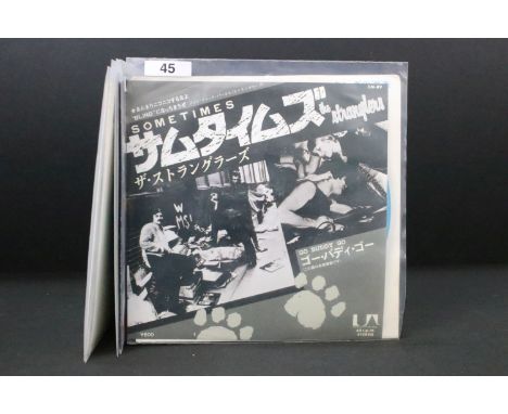 Vinyl - 4 The Stranglers original Japanese 7” singles and 1 German to include: Sometimes / Go Buddy Go (United Artists Record