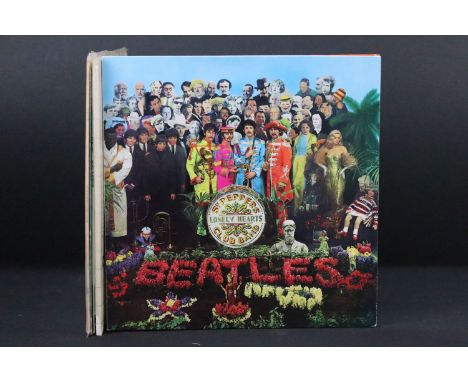 Vinyl - 5 LPs to include The Beatles Sgt Pepper (2 box EMI with cutouts), Pink Floyd The Wall, The Nice (French pressing), Th