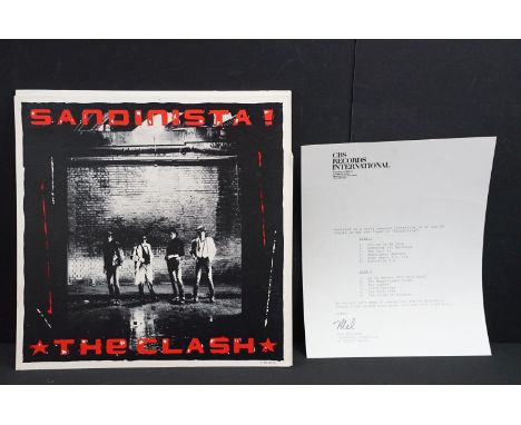 Vinyl - The Clash ‎– Sandinista Now!, Epic ‎– AS 913. Original USA 1980 promo only sampler album with stamped sleeve and  pro
