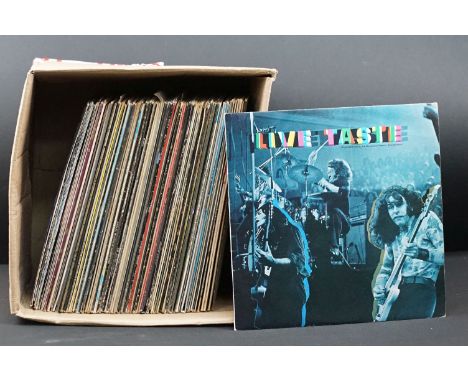 Vinyl - Over 60 Rock &amp; Pop LPs and 21 12" singles to include Taste / Rory Gallagher x 10, Pink Floyd, The Yardbirds, John