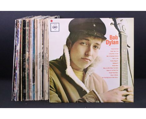Vinyl - Approx 35 Bob Dylan LPs spanning his career. Vg overall 
