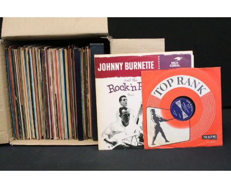 Vinyl - Over 80 Rockabilly / Rock N Roll UK / EU pressing LPs and 2 box sets to include Johnny Burnette, Jerry Lee Lewis (7 L