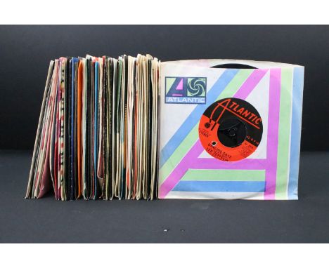 Vinyl - 68 Rock and Pop 7” singles to include: Led Zeppelin x 3, Funkadelic, Bob Dylan x 2, The Beatles x 3, Nick Lowe (Stiff