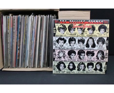 Vinyl - Over 75 Rock and Pop albums to include: The Rolling Stones x 3, Thin Lizzy and Phil Lynott x 4, Whitesnake, Wings, Th