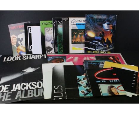 Memorabilia - 17 tour programmes and 7 music posters.   Programmes include ZZ Top 1991, Genesis 1981/2, Peter Garbiel 2003, Y