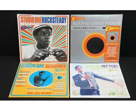 Vinyl - 4 Soul Jazz Records Reggae compilations to include Jamaica Soul Shake Vol 1 (SJR LP 127C silver vinyl), Studio One Ro