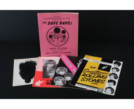Memorabilia - 5 concert programmes to include The Rolling Stones (1964), Roy Orbison &amp; The Walker Brothers, The Walker Br
