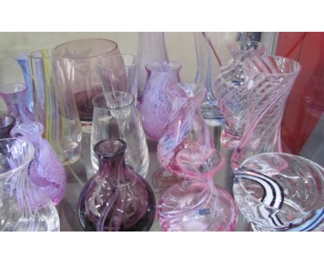 Assorted Caithness glass vases etc CONDITION REPORT: One vase is chipped, the others are in reasonable condition overall